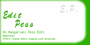 edit pess business card